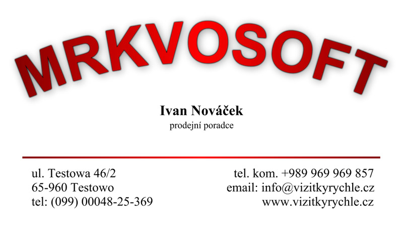 Vzor vizitky základní běžný design č.5